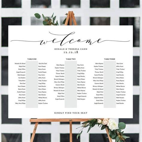 Banquet Seating Plan 3 Long Tables Banquet Table Plan Etsy Seating
