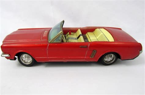 Ford Mustang Convertible 1965 Bandai Tin Toy Japan