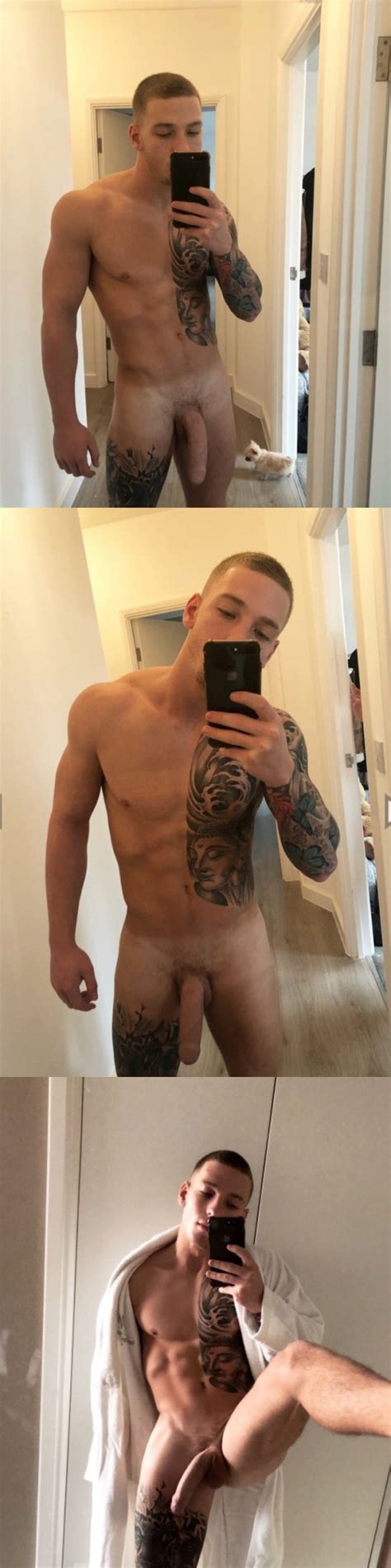 Inked Straight Guy Taking Nude Selfies Spycamfromguys Hidden Cams