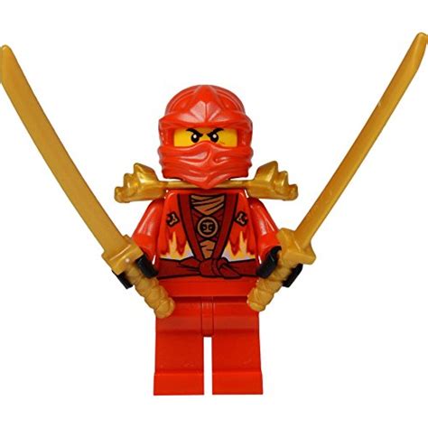 Lego Ninjago Kai Minifig Red Ninja With Two Gold Swords Limited