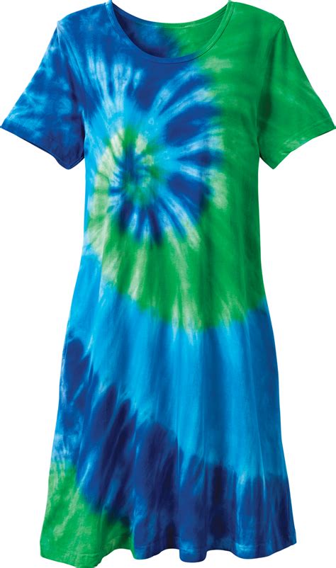 Cotton T Shirt Dress With Tie Dye Pattern A Favorite Summer Dress How