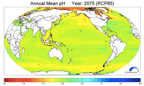 Ocean Ph Modeled With Latest Cmip5 Data Arcgis Blog