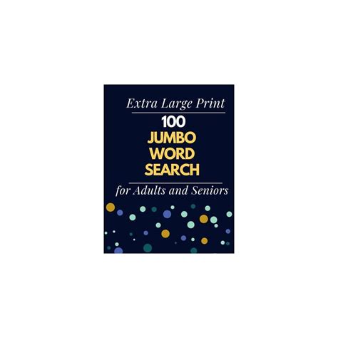 Buy 100 Jumbo Extra Large Word Search 100 Big Print Word Search