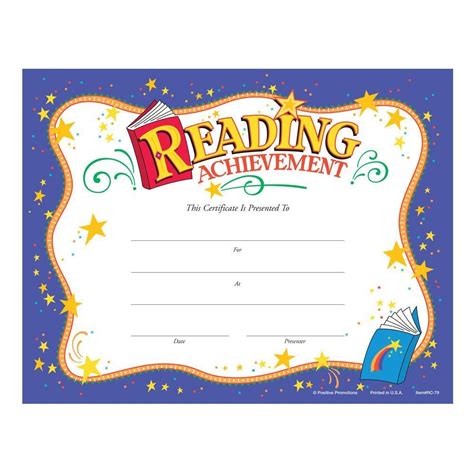The Mesmerizing Reading Achievement Award Purple Gold Foil Stamped