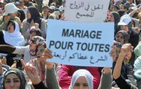 manifestation pour la légalisation de la polygamie un fake