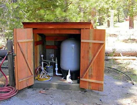 How To Make A Diy Pool Deck Water Well House Pump House Well Pump