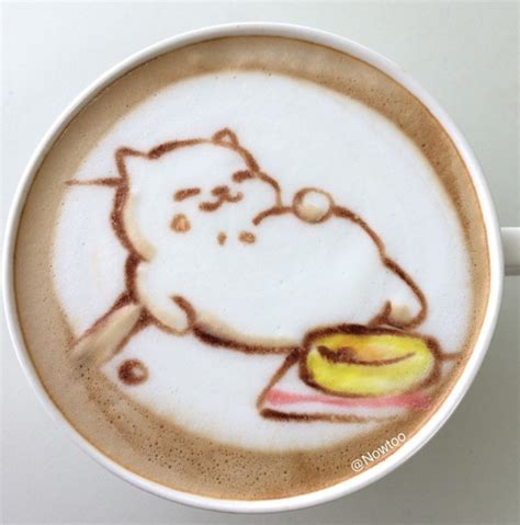 High quality cat drinking coffee gifts and merchandise. Neko Atsume Latte Art Is Almost Too Cute to Drink ...