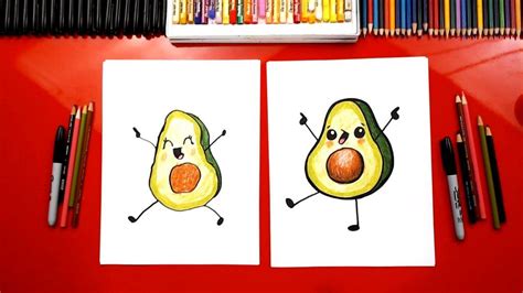 How To Draw A Funny Avocado Drawing Projects Drawing Lessons Drawing