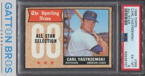 1968 Topps Carl Yastrzemski All Star 369 Psa 6 Ex Mt Ebay