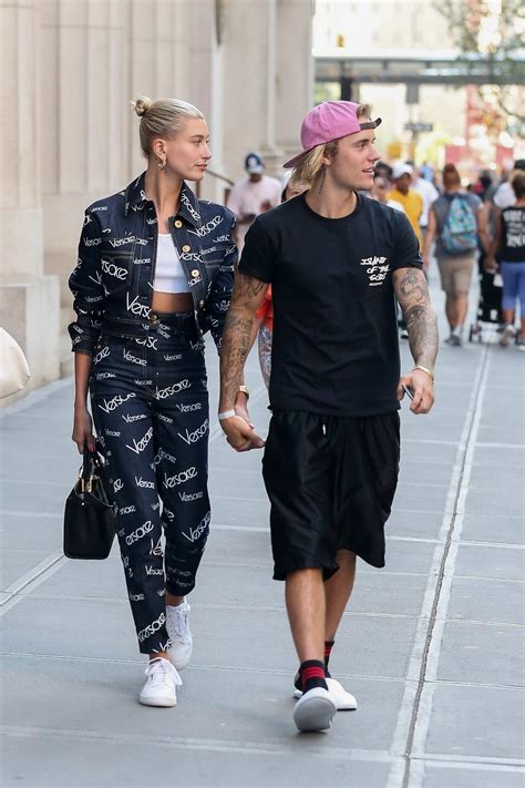 hailey baldwin and justin bieber hold hands as they leave nobu restaurant in new york city 050718 6