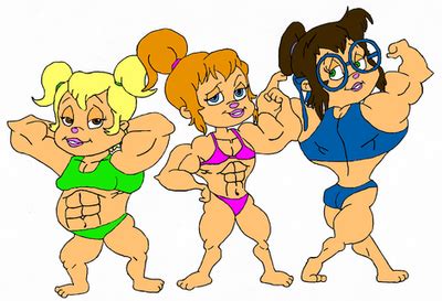 Bodybuilding Chipettes Thefranksterchannel Colour By Mud On Deviantart