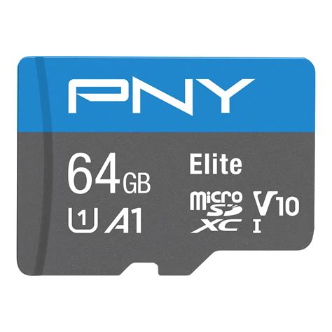 Pny 64gb Elite Class 10 U1 Microsdhc Flash Memory Card For Mobile