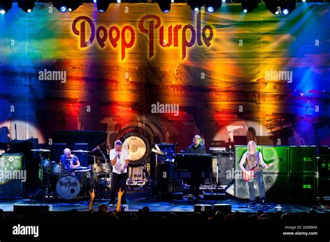 Deep Purple Famous Rock Band On The Stage Performing A Live Rock