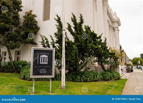 Internet Archive Sign And Logo Outside Of Headquarters Building