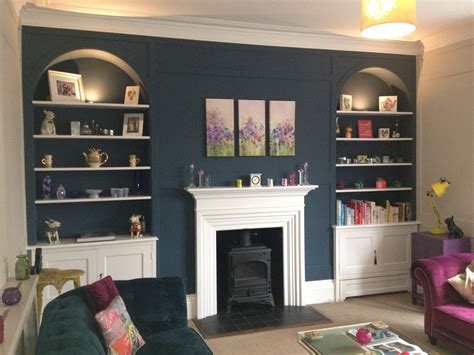 Our New Living Room Painted In Farrow Ball Stiffkey Blue Cornforth