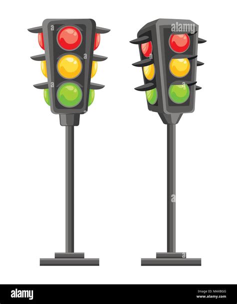 Traffic Light Vertical Traffic Signals With Red Yellow And Green