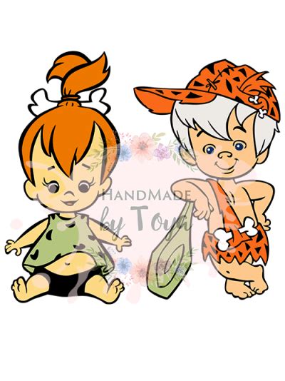 Bam Bam And Pebbles Svg Dxf And Png Handmade By Toya