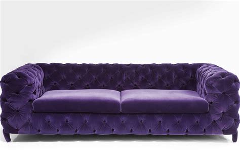 Purple Velvet Tufted Sofa Trendir Velvet Tufted Sofa Purple Sofa