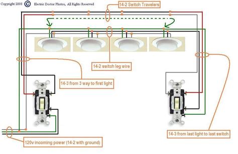 This topic explains 2 way light switch wiring diagram and how to wire 2 way electrical circuit with multiple light and outlet. Diagram for wiring 4 fluorescent lights between two 3way switches