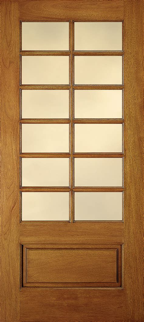 Custom Wood Interior Doors E0442 Glass Panel Reliable And Energy