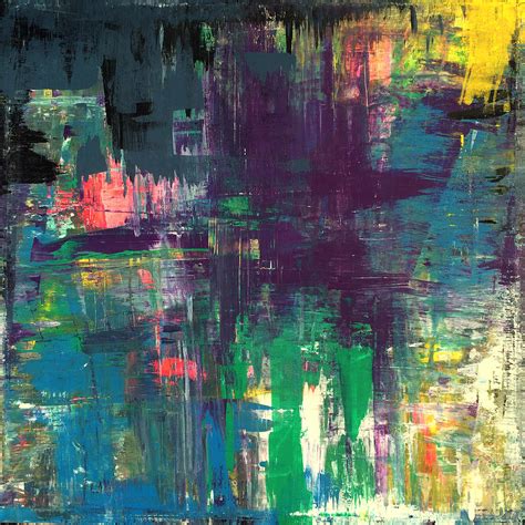 Buy online for home & office. SEIZE THE DAY 48x48 Print Abstract Painting Modern Art ...