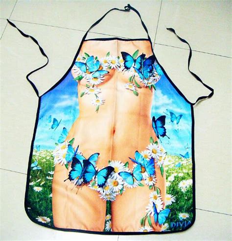 Freeshipping New Beauty Printed Funny Apron Sexy Kitchen Cooking Home Bbq Apron Party T