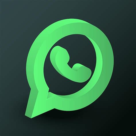 Premium Vector Whatsapp Logo On A Realistic 3d Icon Illustration