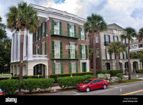 Historic Mansions In Charleston South Carolina Stock Photo Royalty