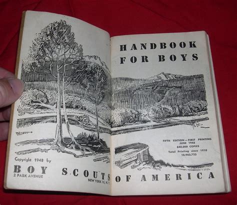 Boy Scouts Handbook For Boys Fifth Edition First Cover 1948 Etsy