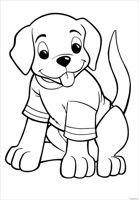 Great Puppy Coloring Page Free Printable Coloring Pages