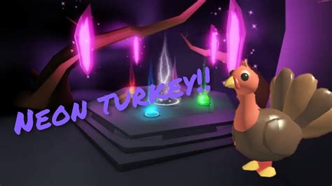 Making A Neon Turkeyadopt Me Youtube