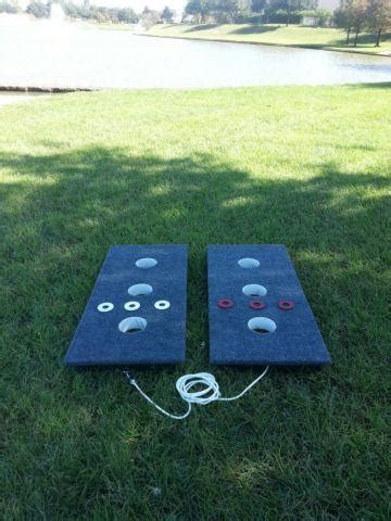 1 pair of 3 hole washer boards and colored sets of washers. 3 Hole Washer Toss Board Game Set (New) (Includes 6 ...