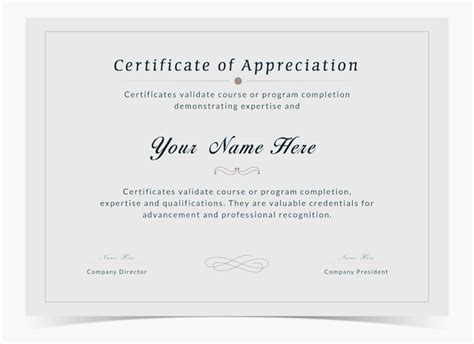 Premium Vector Certificate Of Appreciation Template Certificate Of
