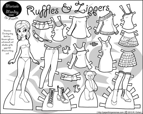 Marisole Monday Paper Doll Coloring Pages