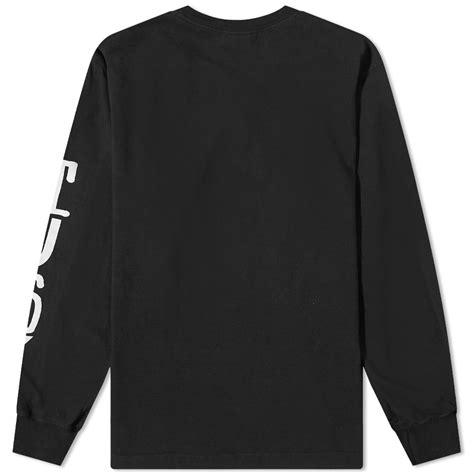 Stussy Long Sleeve Classic Stack Pigment Dyed Tee Black End Au