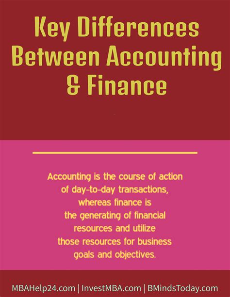 Financial accounting serves many objectives and involves recording, proper classification, and summarization of financial transaction and events that a business step 2: Key Differences Between Accounting and Finance | MBA Finance