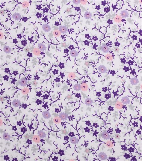 Keepsake Calico Cotton Fabric Light Purple Ditsy Floral Jingle Dress
