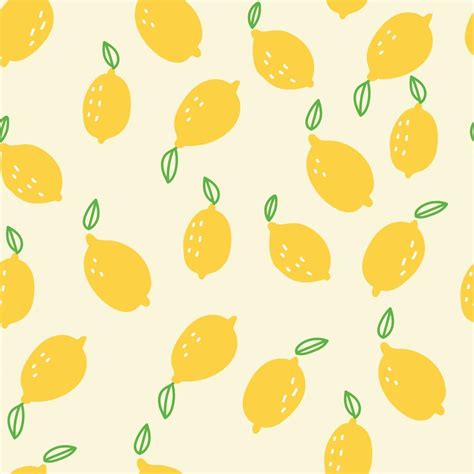 Cute Lemon Pattern 11788712 Vector Art At Vecteezy