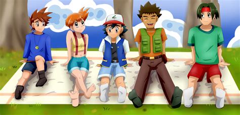 Gary Misty Ash Brock Tracey Having Picnic By Riadorana On Deviantart