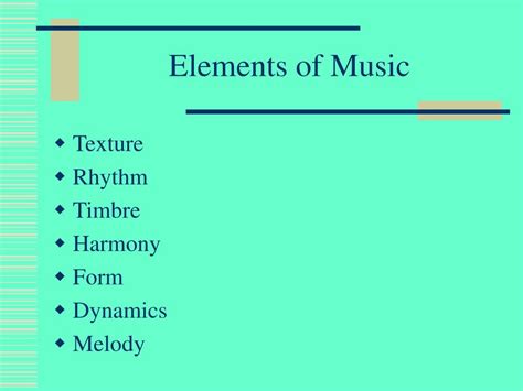 For example, a violin can perform in a higher register than the cello the element of music, timbre, is important for several reasons. PPT - What constitutes a culture? What components define a culture? PowerPoint Presentation - ID ...