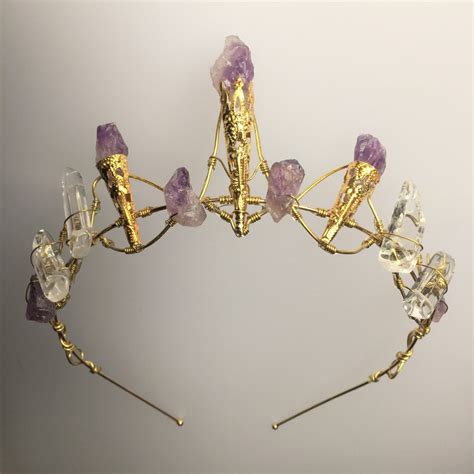 The Ariadne Crown Amethyst Crystal Crown Magical Unique