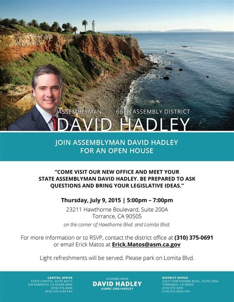 Come Meet Assemblyman David Hadley Manhattan Beach Ca Patch