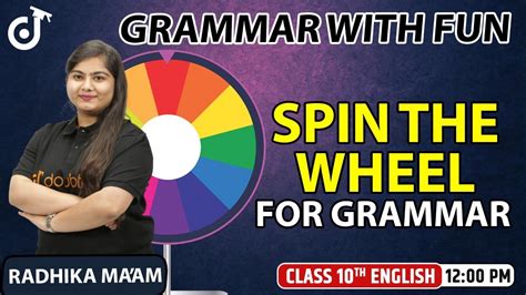 Spin The Wheel English Grammar Class 10 Learning Grammar With Fun