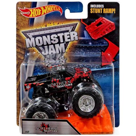 Hot Wheels Monster Jam 25 Northern Nightmare Diecast Car Stunt Ramp
