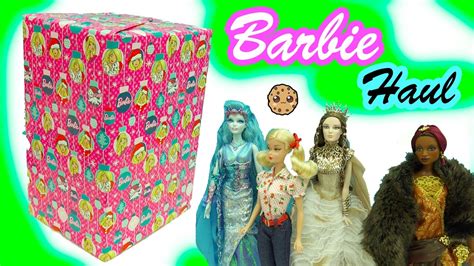 Giant Box Of Fantasy Gold Label Collector Barbie Dolls Haul Video Cookieswirlc Youtube