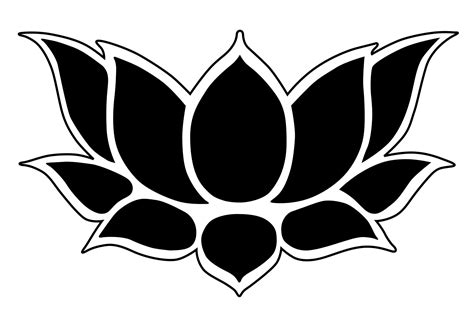 Free Printable Lotus Flower Stencils Printable Templates