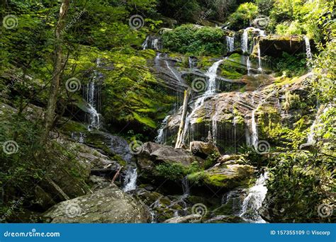 Catawba Falls Cascade Stock Image Image Of Mountain 157355109