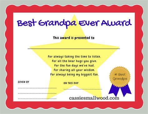 Printable Fathers Day Certificates Of Appreciation Ts For Dad