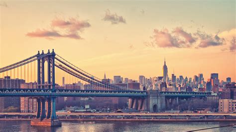 Free Download Manhattan Bridge Sunset View Wallpaper Hd Wallpapers