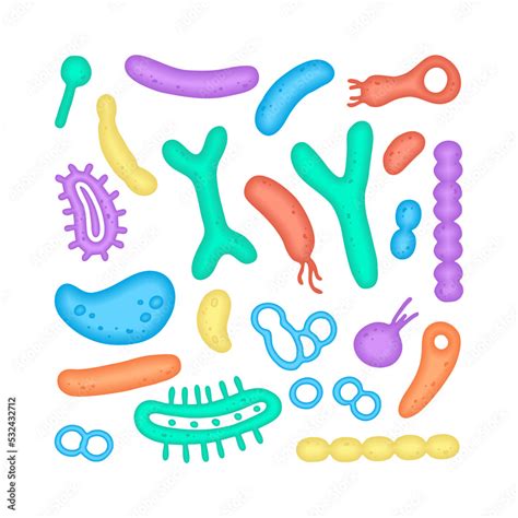Microbiome Illustration Of Bacteria Vector Image Gastroenterologist